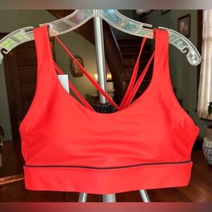 Zyia Red Sweetheart Metallic Strappy Bra (Sz XL)